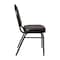 Flash Furniture Black Vinyl Stack Chair with Black Metal Frame NG-ZG10006-BK-BK-GG - alternate 4